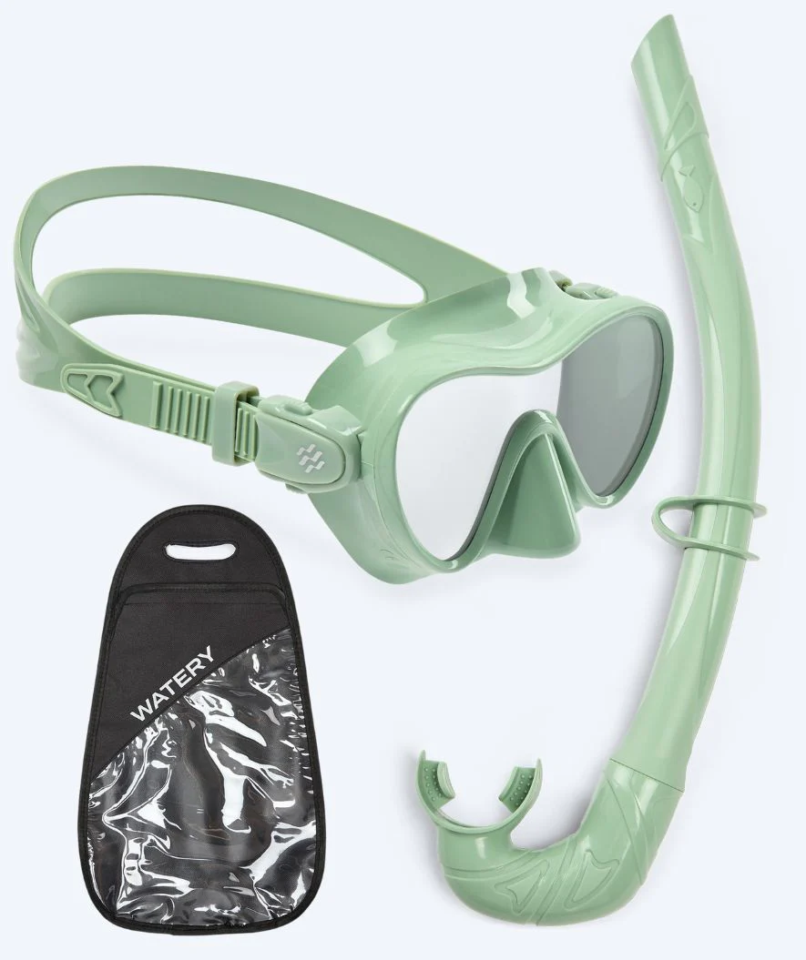 Watery Combo snorkel set for kids - Cliff - Green - Image 11