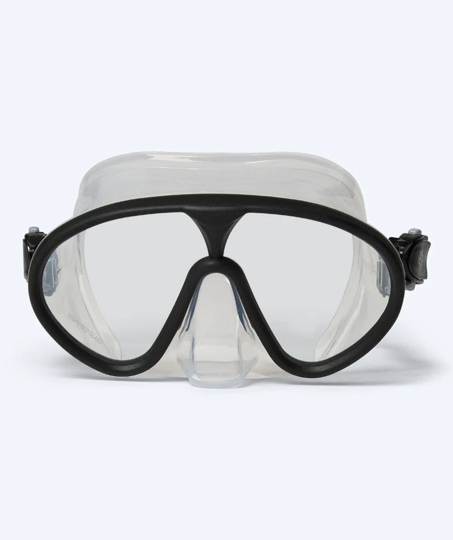 Watery diving mask for adults (from 12 years) - Chisa - Black/clear - Image 3