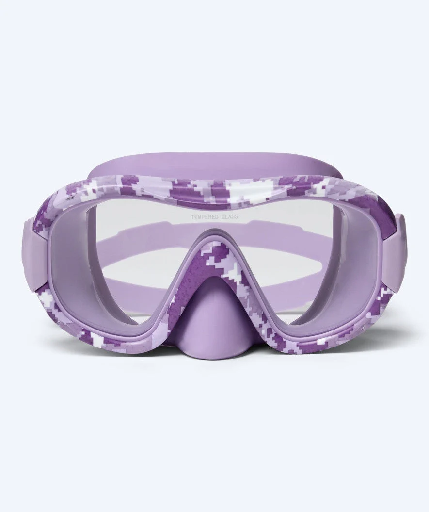 Watery Combo snorkel set for adults - Rudder Camo - Purple - Image 2