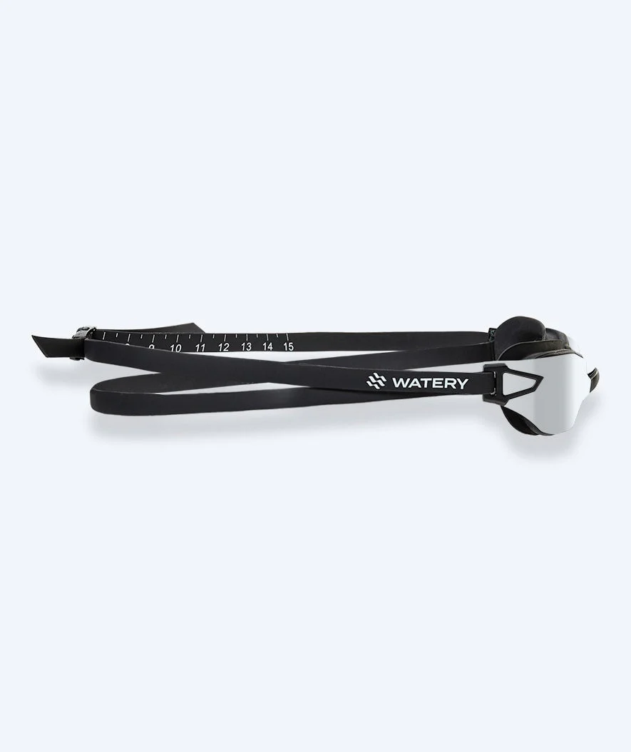 Watery racing swimming goggles for kids - Power Lane - Black/silver - Image 5