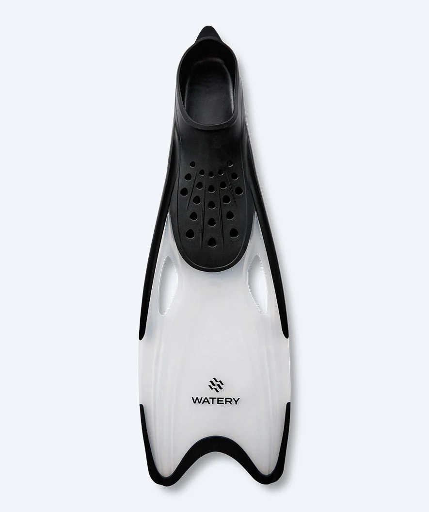 Watery diving fins for adults (36-45) - Rilian - Black/clear - Image 2