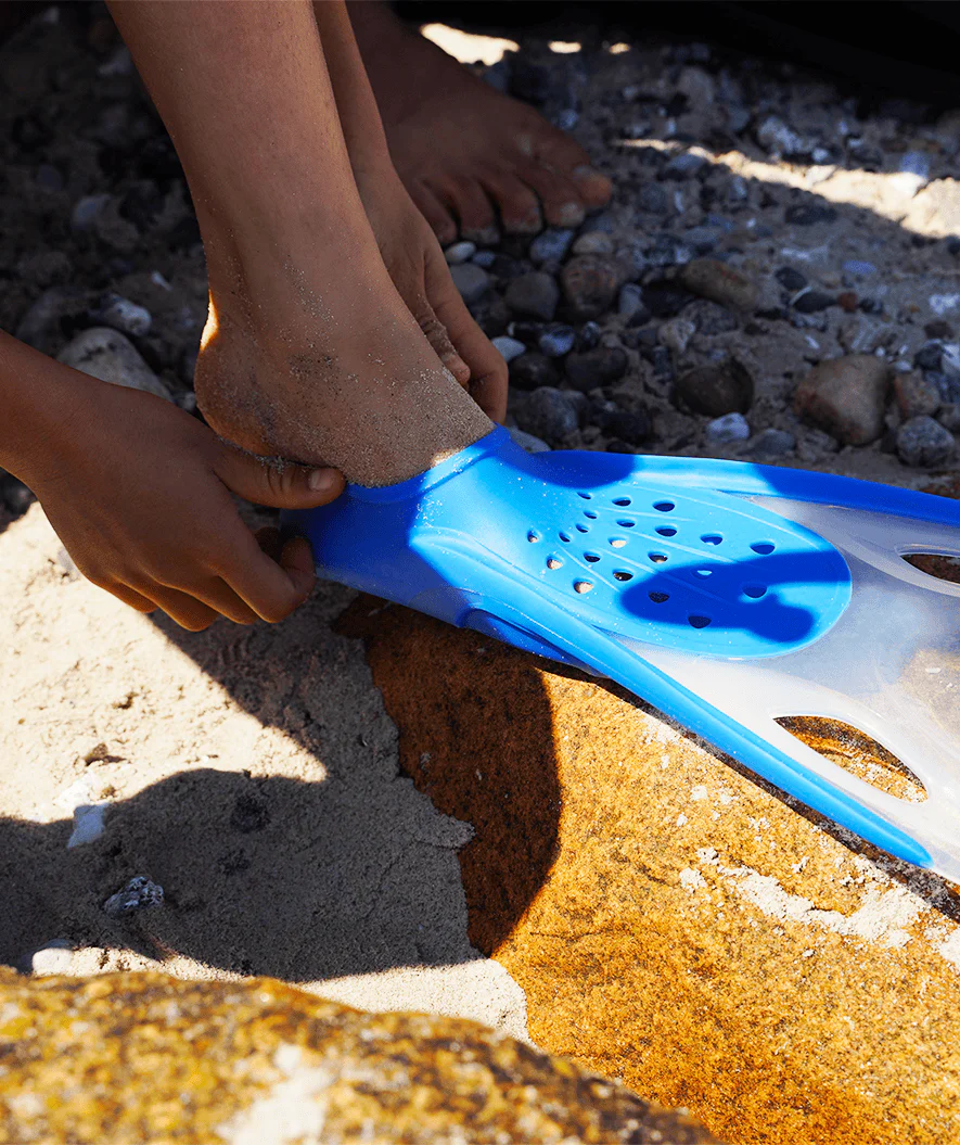 Watery diving fins for junior (34-37) - Rilian - Blue/clear - Image 8