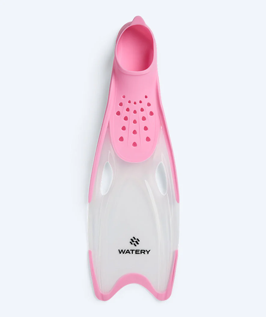 Watery diving fins for junior (34-37) - Rilian - Light pink/white - Image 2