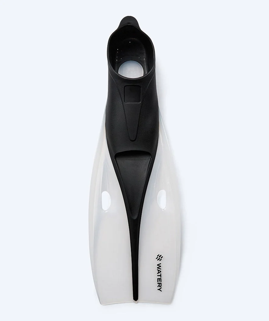 Watery diving fins for junior/adults (33-46) - Breeve Longtail - Black/white - Image 2
