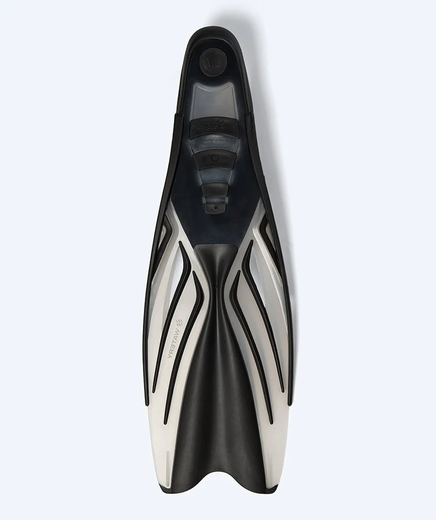 Watery diving fins for adults - Isle - Black/clear - Image 2