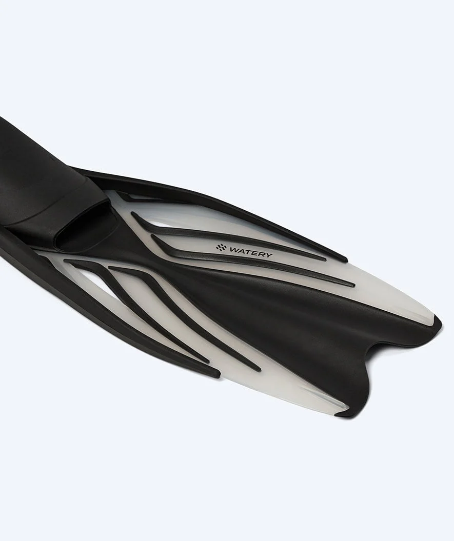 Watery diving fins for adults - Isle - Black/clear - Image 4