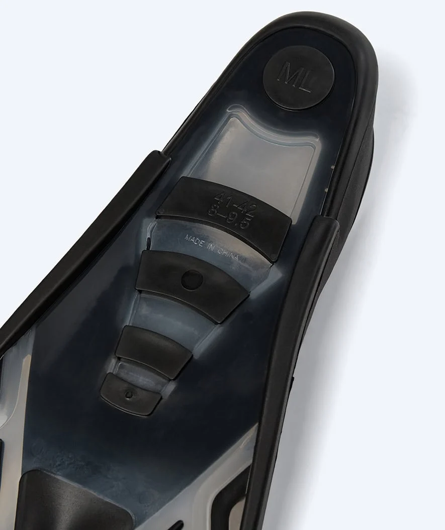 Watery diving fins for adults - Isle - Black/clear - Image 6