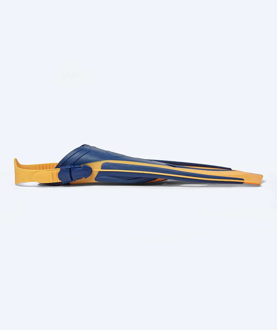 Watery diving fins for adults - Launch - Dark blue/orange - Image 4