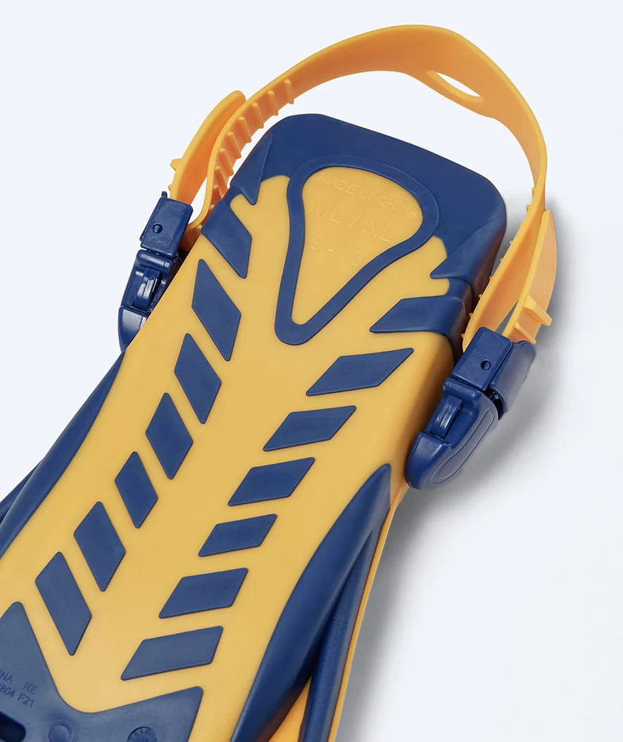 Watery diving fins for adults - Launch - Dark blue/orange - Image 5