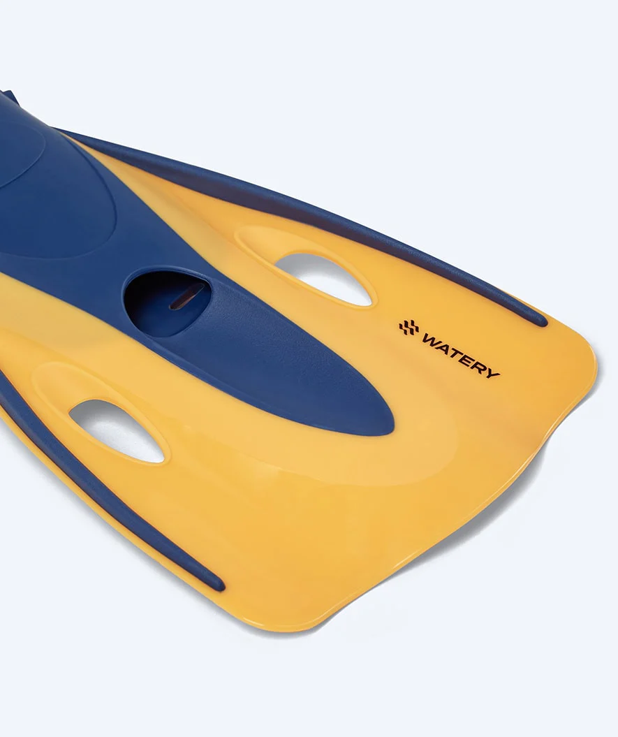 Watery diving fins for adults - Launch - Dark blue/orange - Image 7