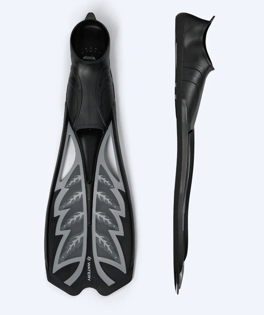 Watery diving fins for adults - Reiha - Grey/black
