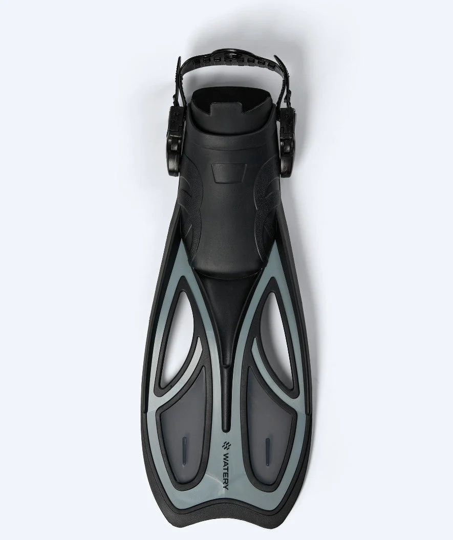 Watery diving fins for adults - Rumi - Black/grey - Image 3