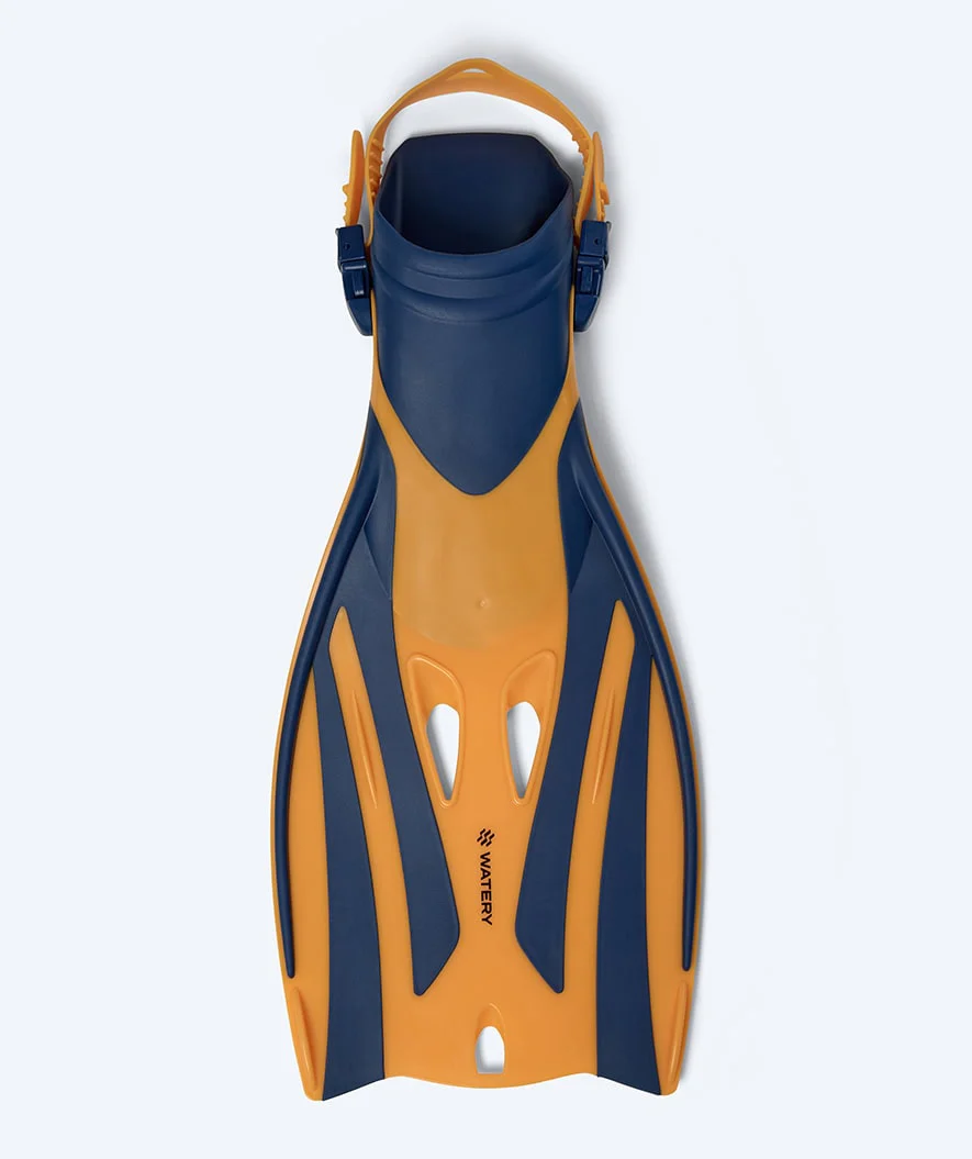Watery diving fins for adults - Shack - Dark blue/orange - Image 2