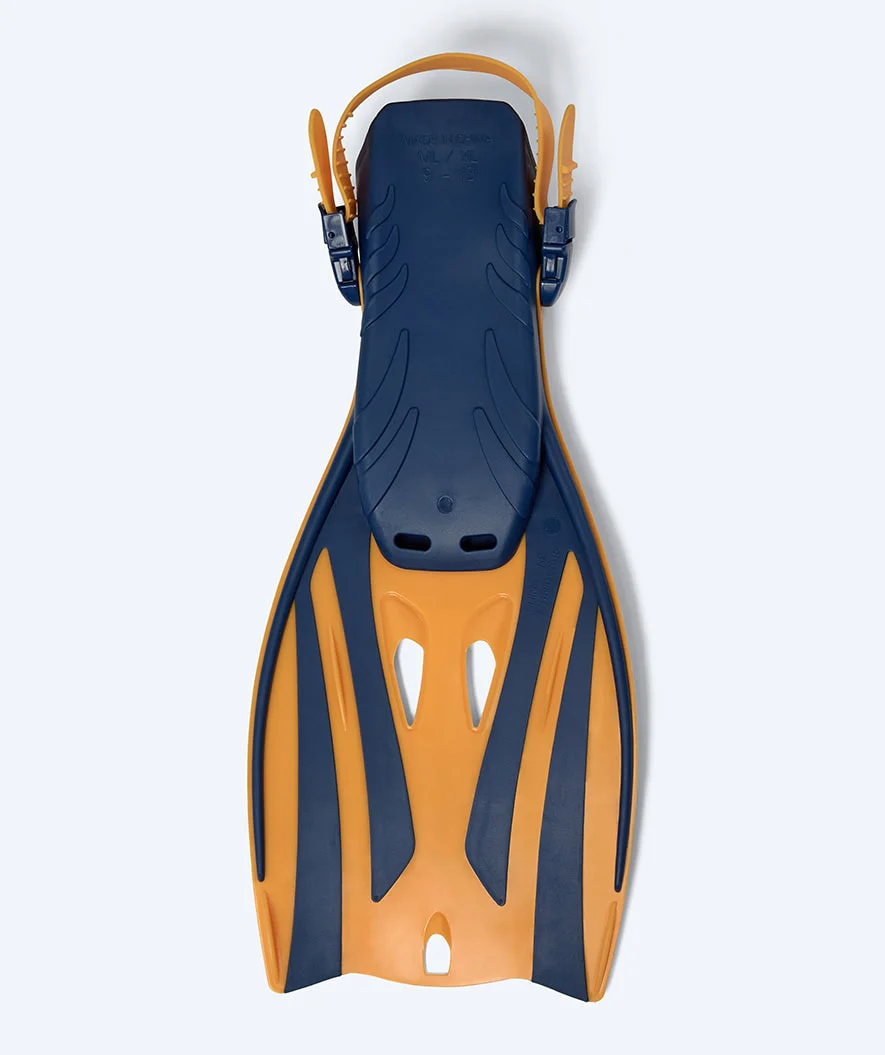 Watery diving fins for adults - Shack - Dark blue/orange - Image 3
