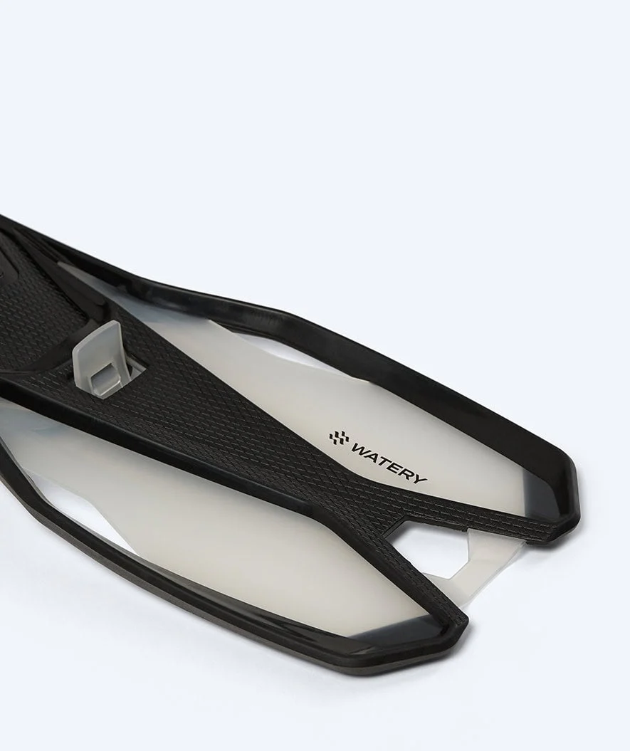 Watery diving fins for adults - Sunset - Black/clear - Image 6