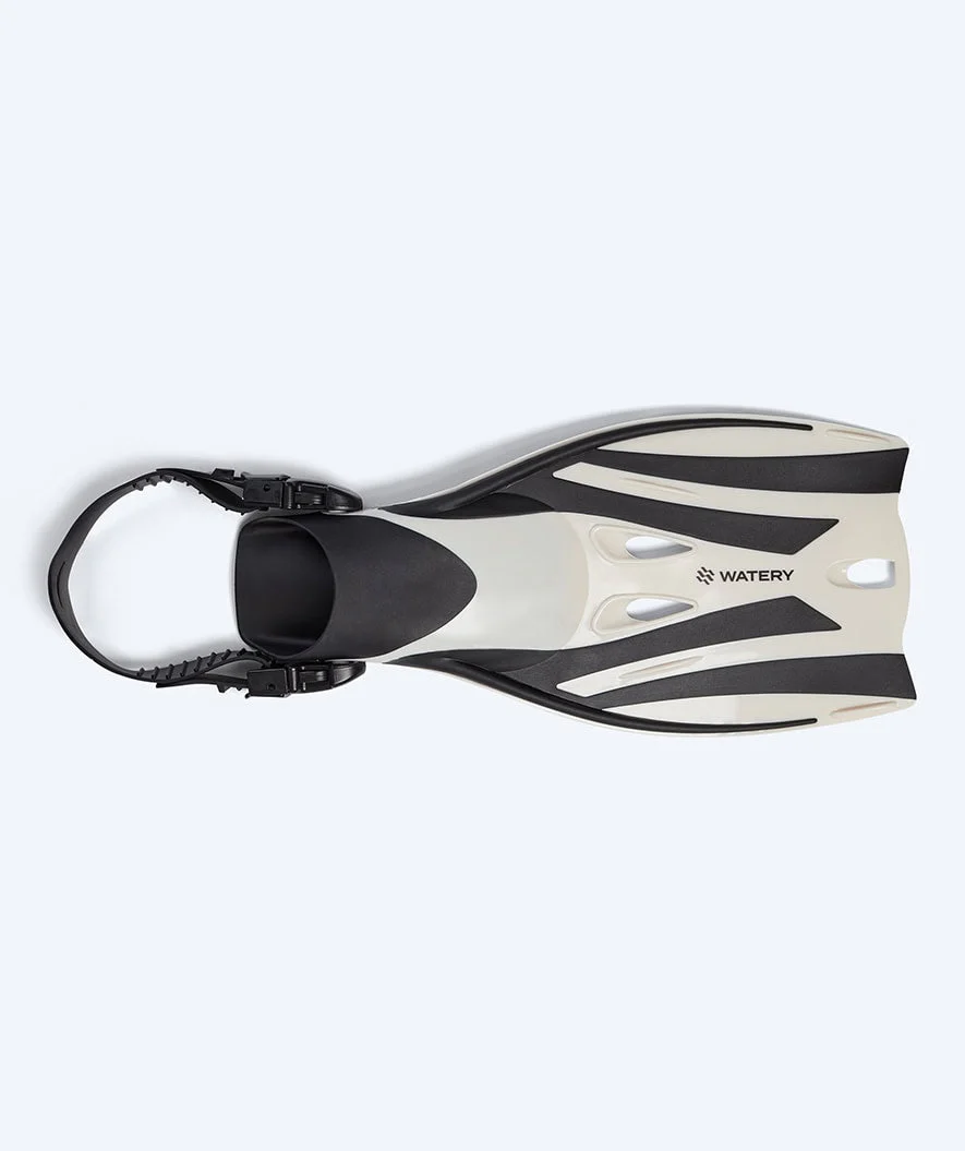 Watery diving fins for kids - Shack - Black/white - Image 2