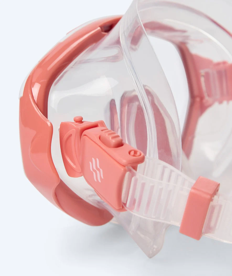 Watery diving mask for adults (from 15 years) - Leach Pro - White/light pink - Image 7