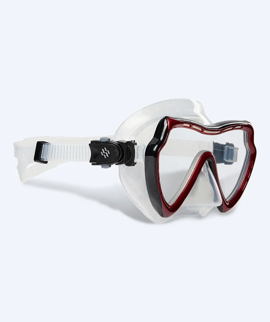 Watery diving mask for adults (from 15 years) - Nebula - Black/red - Image 2