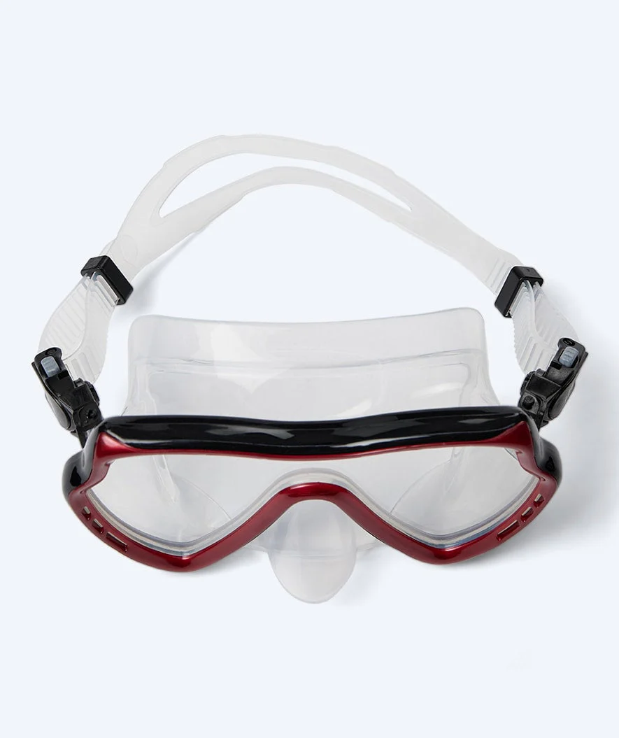 Watery diving mask for adults (from 15 years) - Nebula - Black/red - Image 3