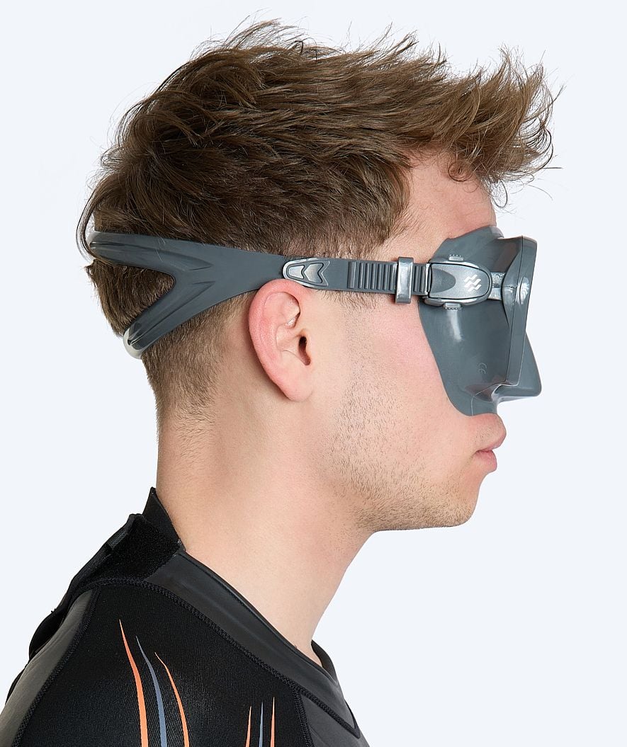Watery diving mask for adults (from 12 years) - Cliff - Grey - Image 3