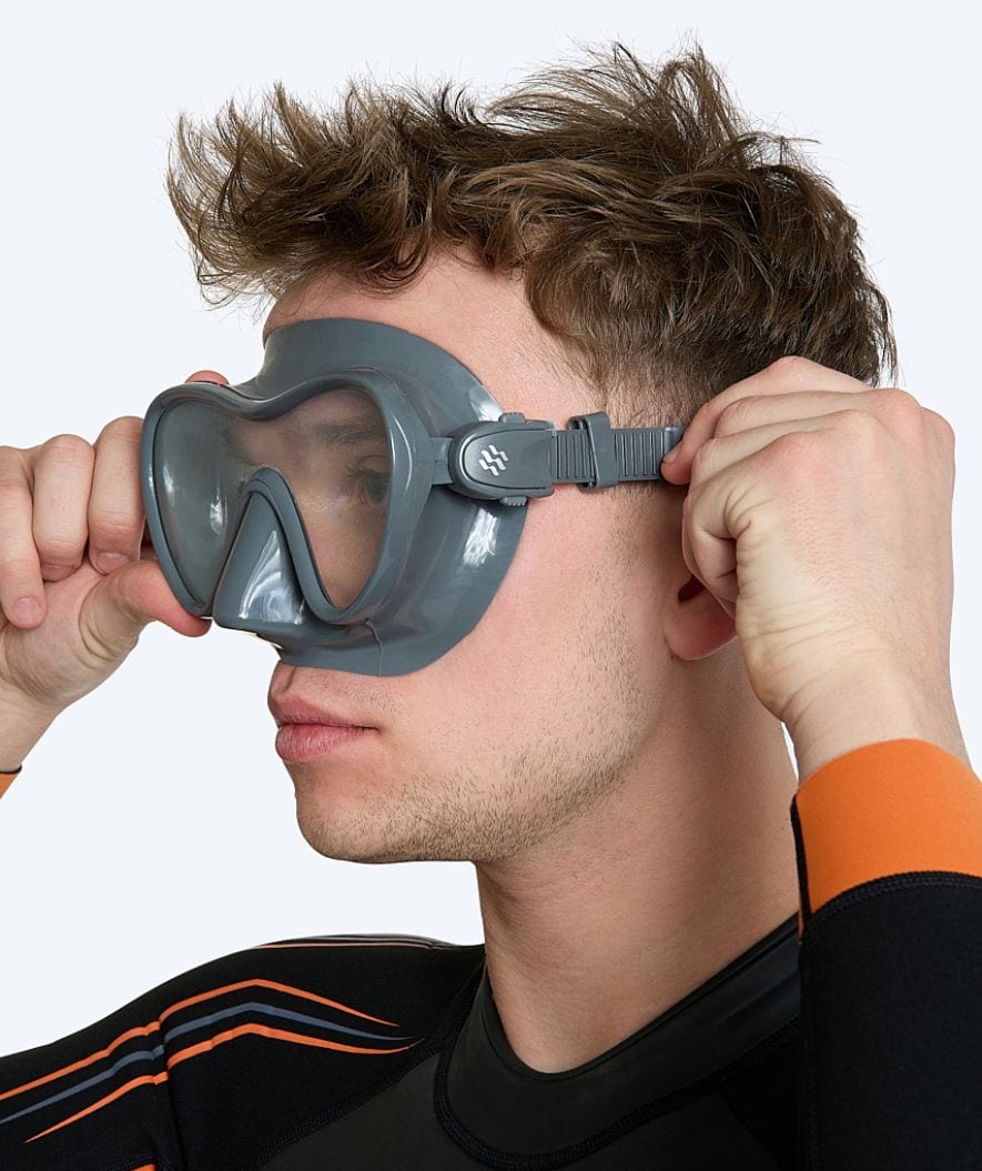 Watery diving mask for adults (from 12 years) - Cliff - Grey - Image 4