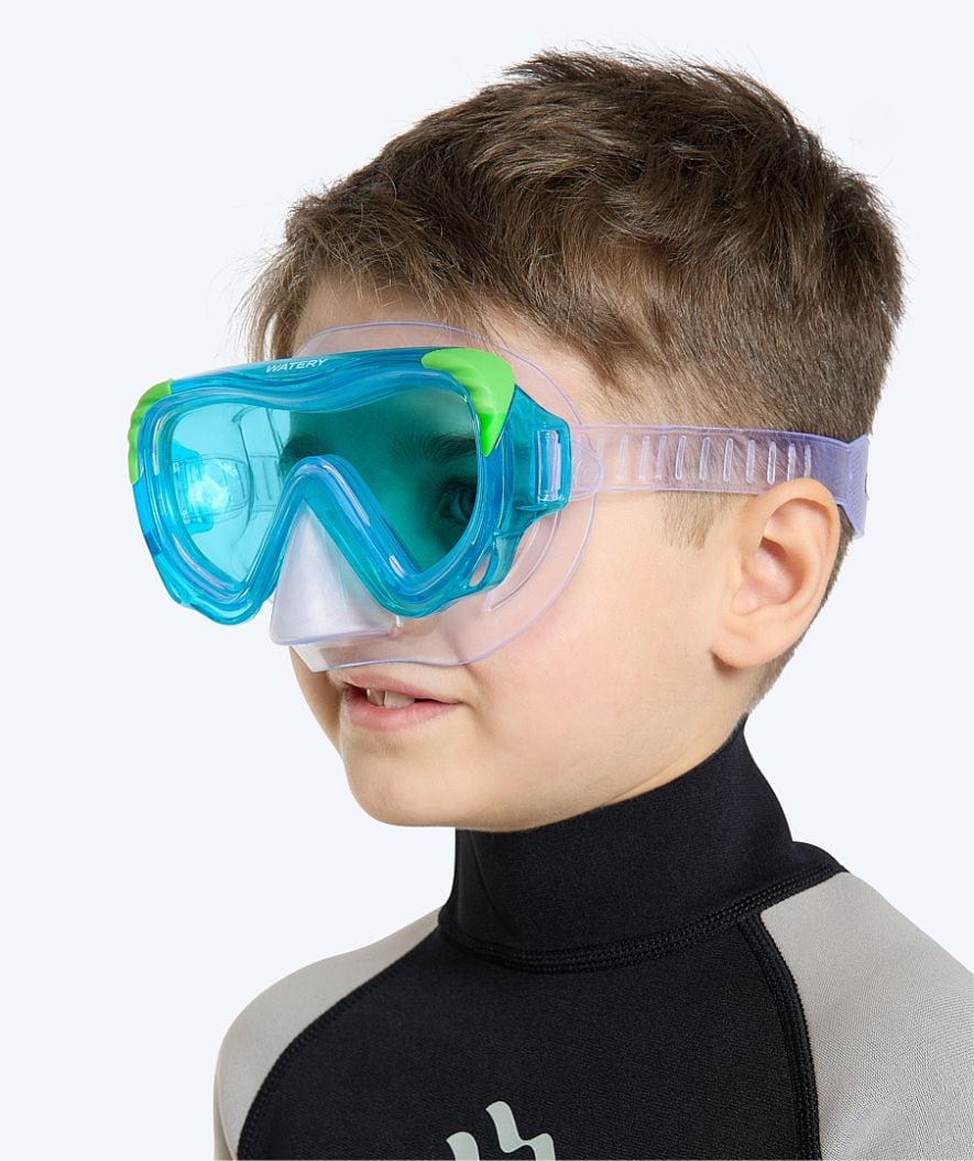 Watery diving mask for kids (4-10) - Shore - Blue/blue - Image 3