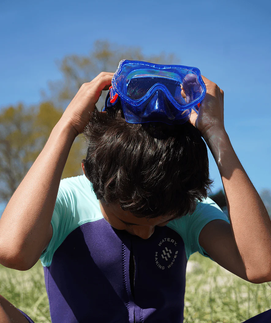 Watery diving mask for kids (4-10) - Winslet - Blue - Image 4