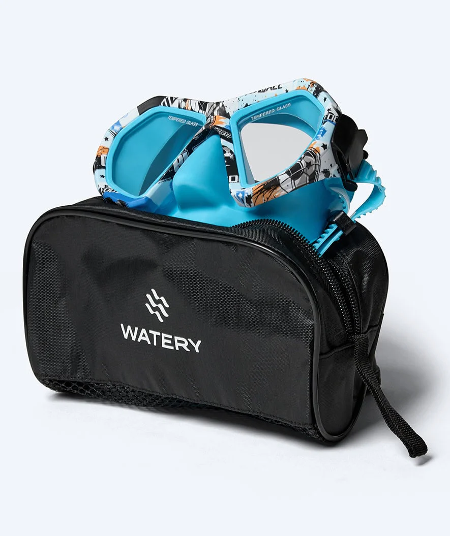 Watery diving mask for junior (8-15) - Riku Camo - Blue - Image 8