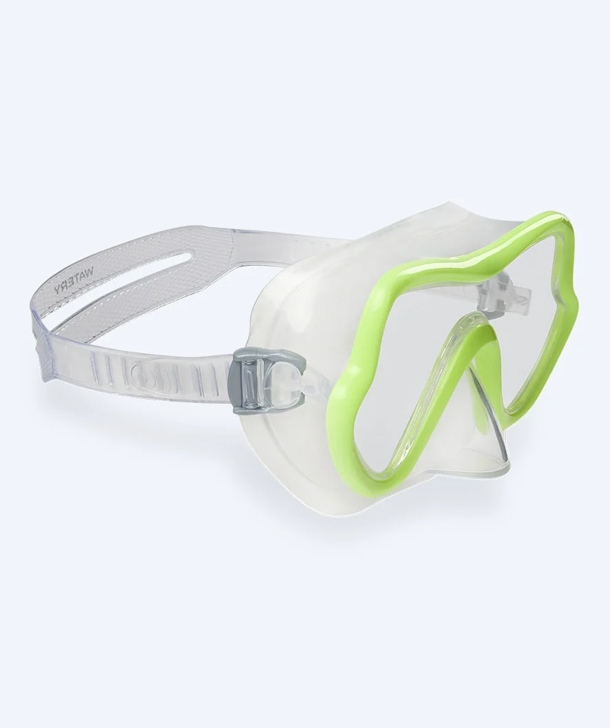 Watery diving mask for junior (8-15) - Trigger - Yellow/clear - Image 2