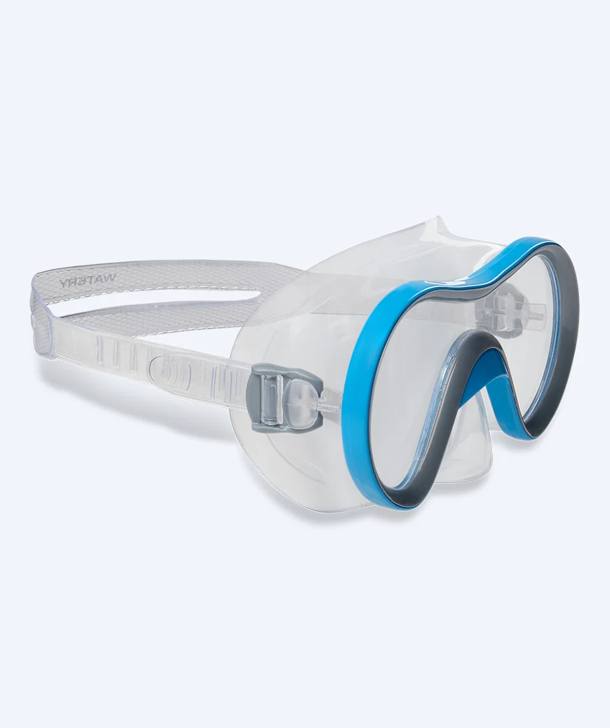 Watery diving mask for junior (8-15) - Gobie - Blue/clear - Image 2