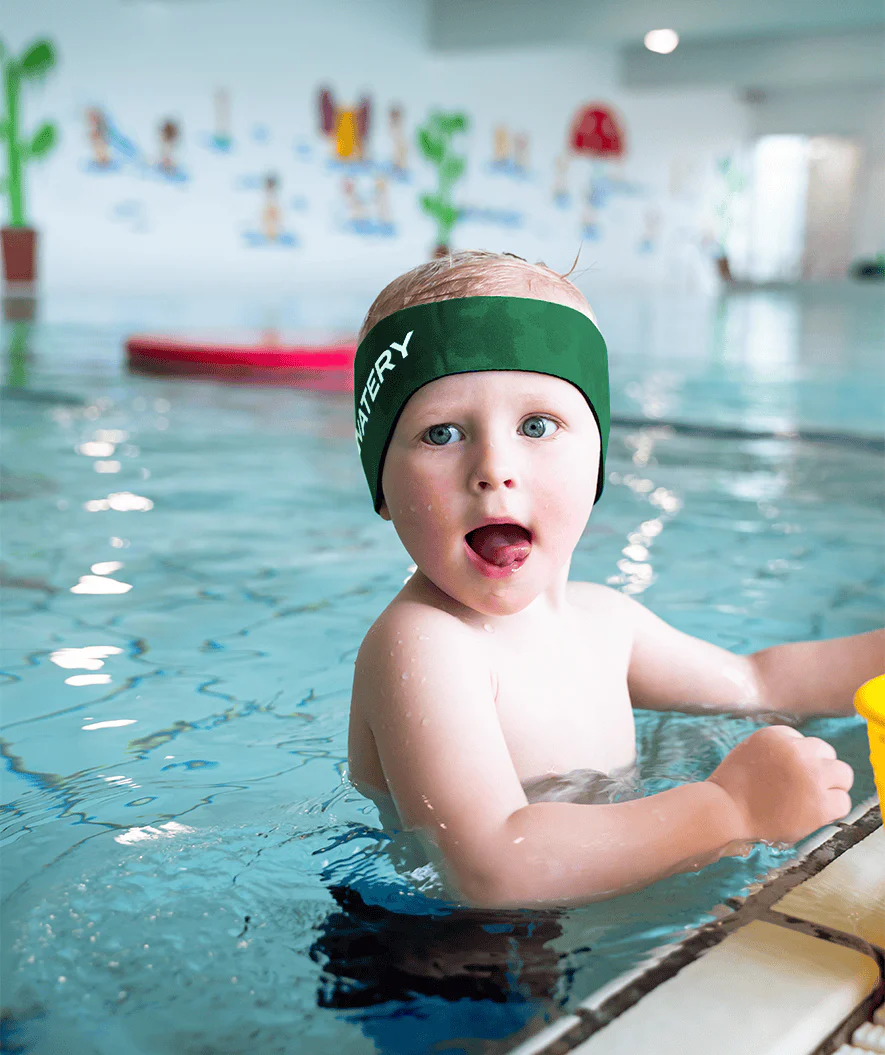 Watery earband for kids - Raider - Green - Image 3