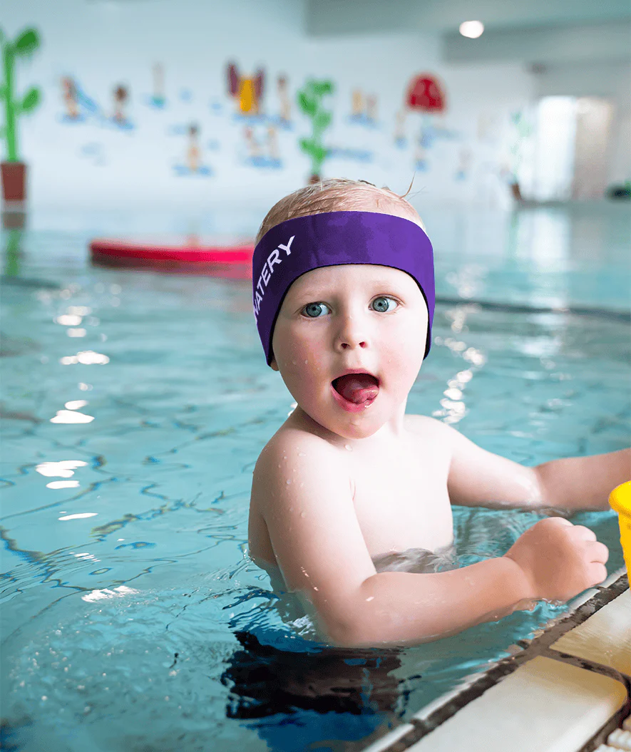 Watery earband for kids - Raider - Purple - Image 3