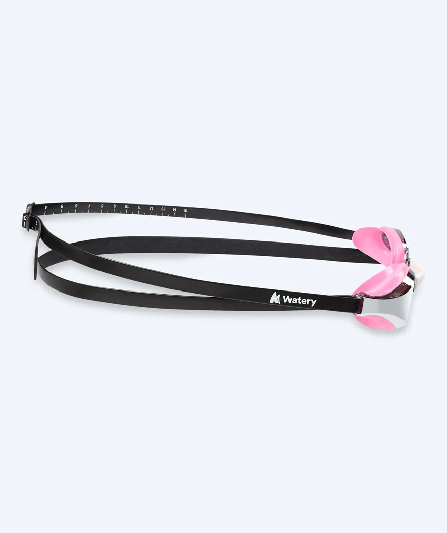 Watery Elite swimming goggles - Poseidon Mirror - Pink/silver - Image 4