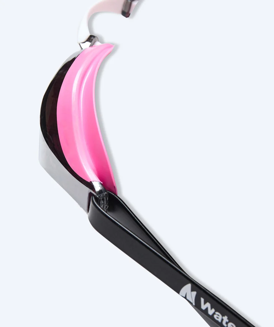 Watery Elite swimming goggles - Poseidon Mirror - Pink/silver - Image 5