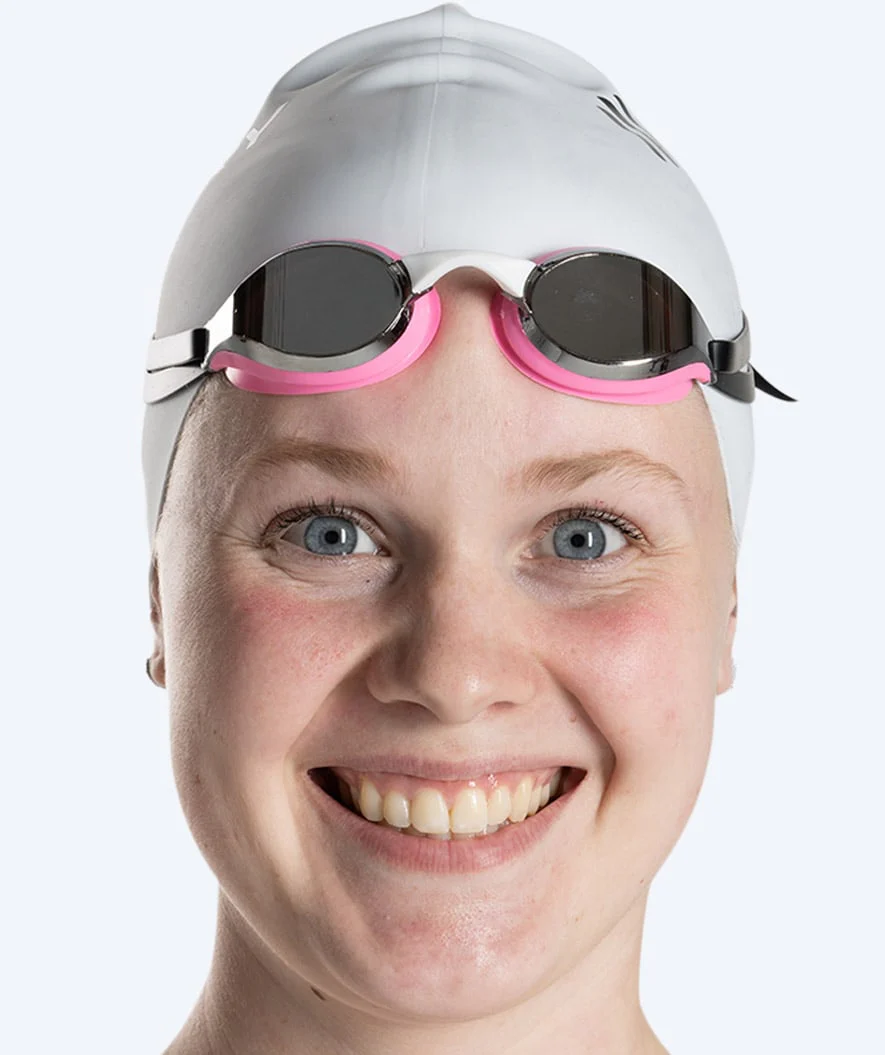 Watery Elite swimming goggles - Poseidon Mirror - Pink/silver - Image 8