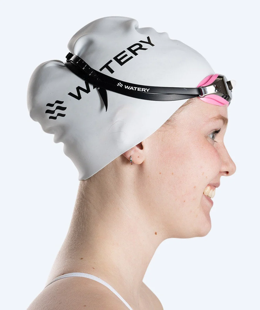 Watery Elite swimming goggles - Poseidon Mirror - Pink/silver - Image 9