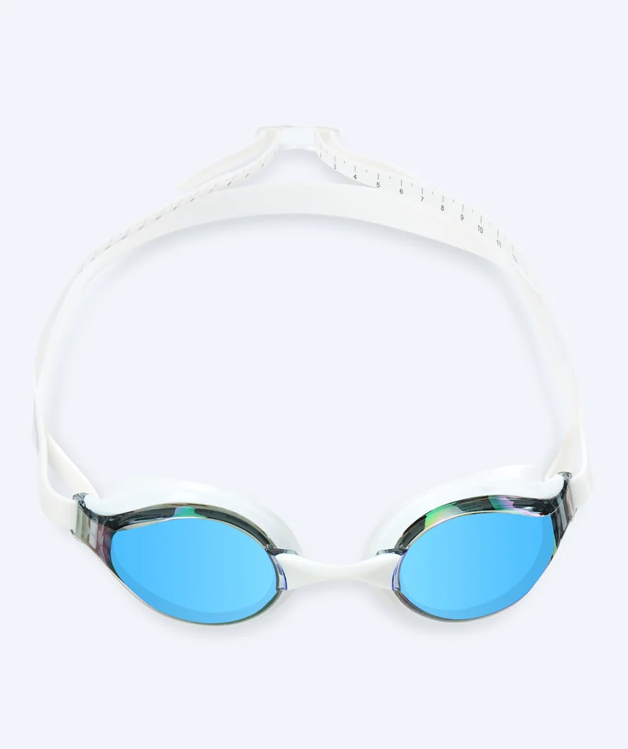 Watery Elite swimming goggles - Poseidon Mirror - White/blue - Image 2