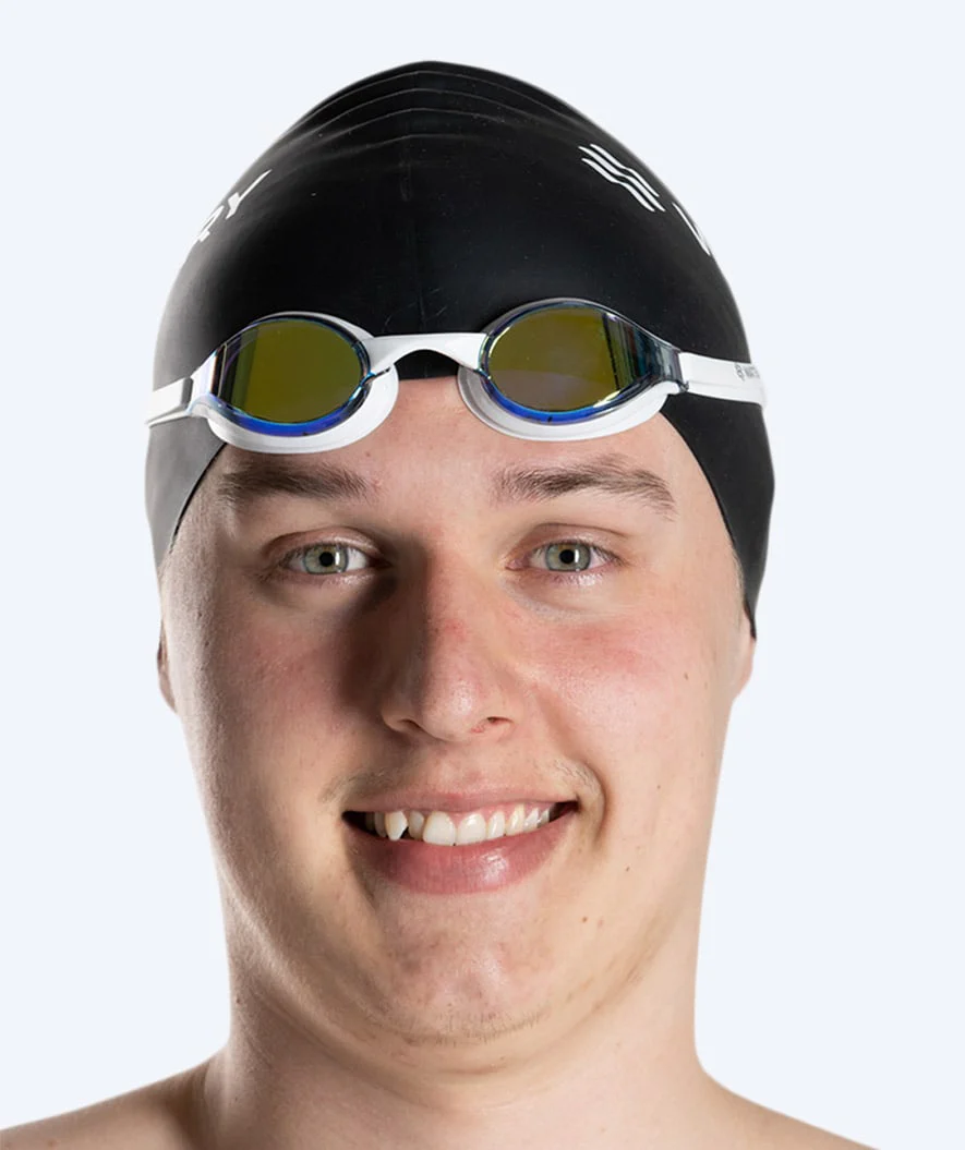 Watery Elite swimming goggles - Poseidon Mirror - White/gold - Image 7