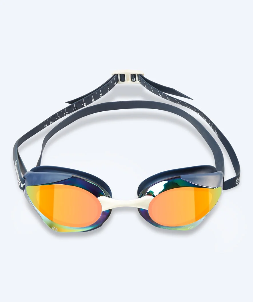 Watery Elite swimming goggles - Poseidon Ultra Mirror - Dark blue/gold - Image 2