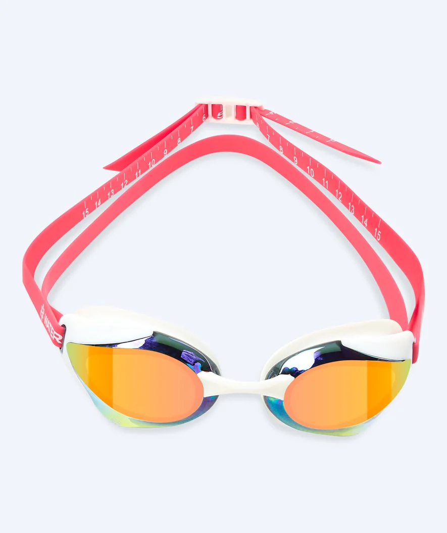 Watery Elite swimming goggles - Poseidon Ultra Mirror - Pink/gold - Image 2
