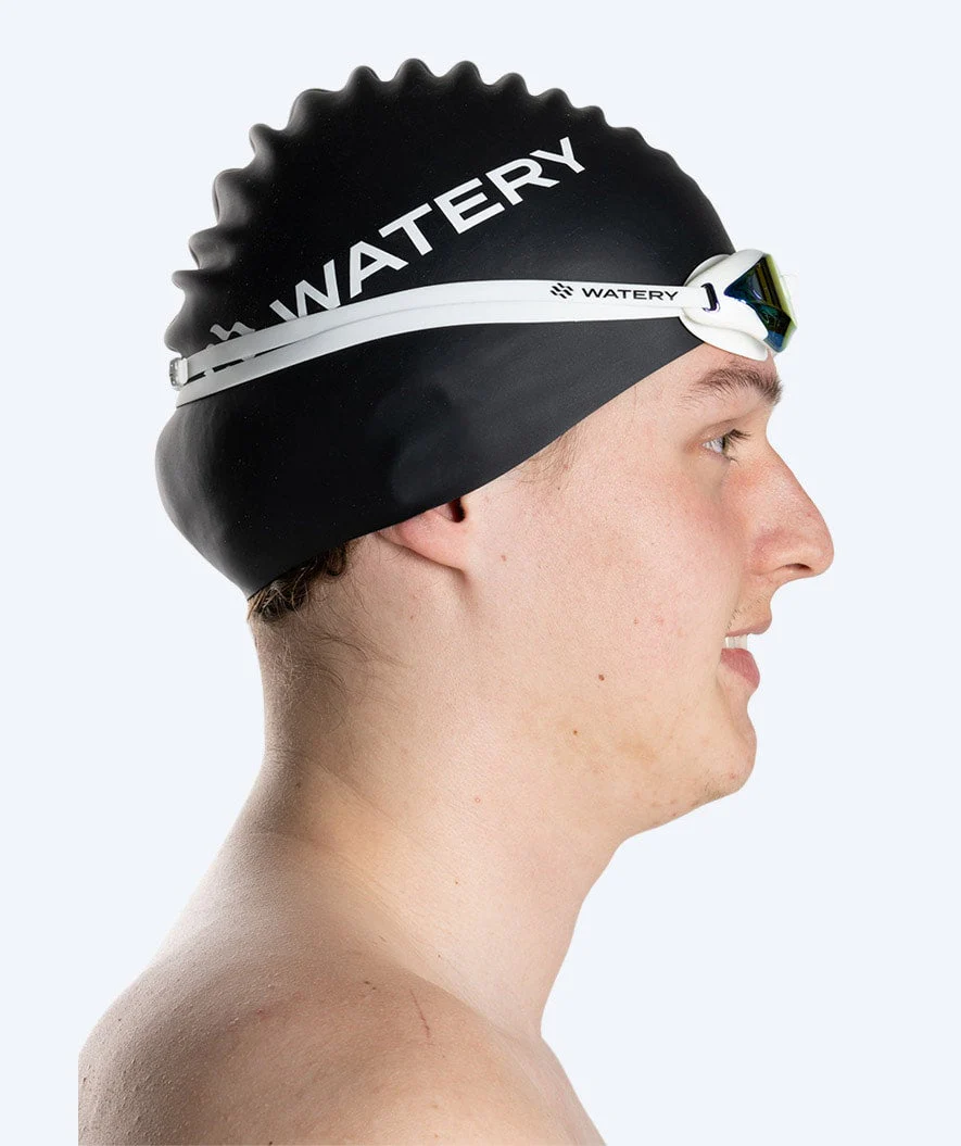 Watery Elite swimming goggles - Poseidon Ultra Mirror - White/gold - Image 10