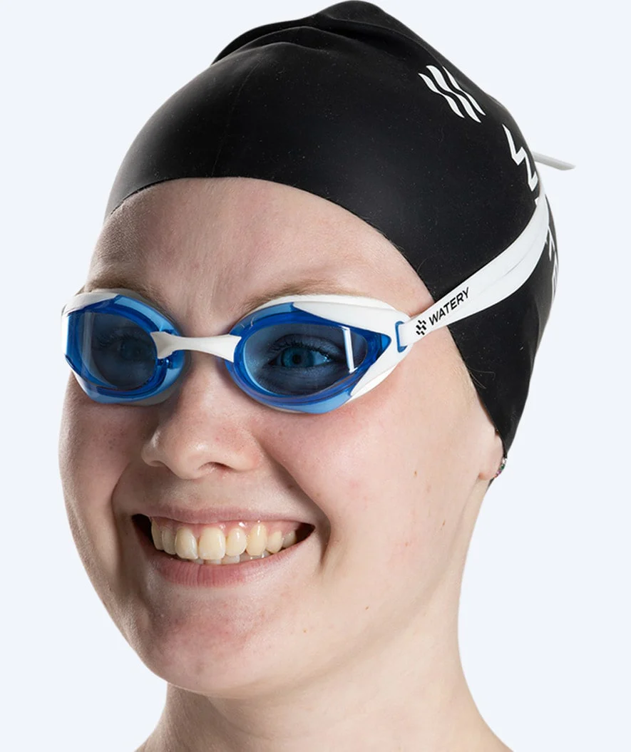 Watery Elite swimming goggles - Poseidon Ultra - White/blue - Image 7