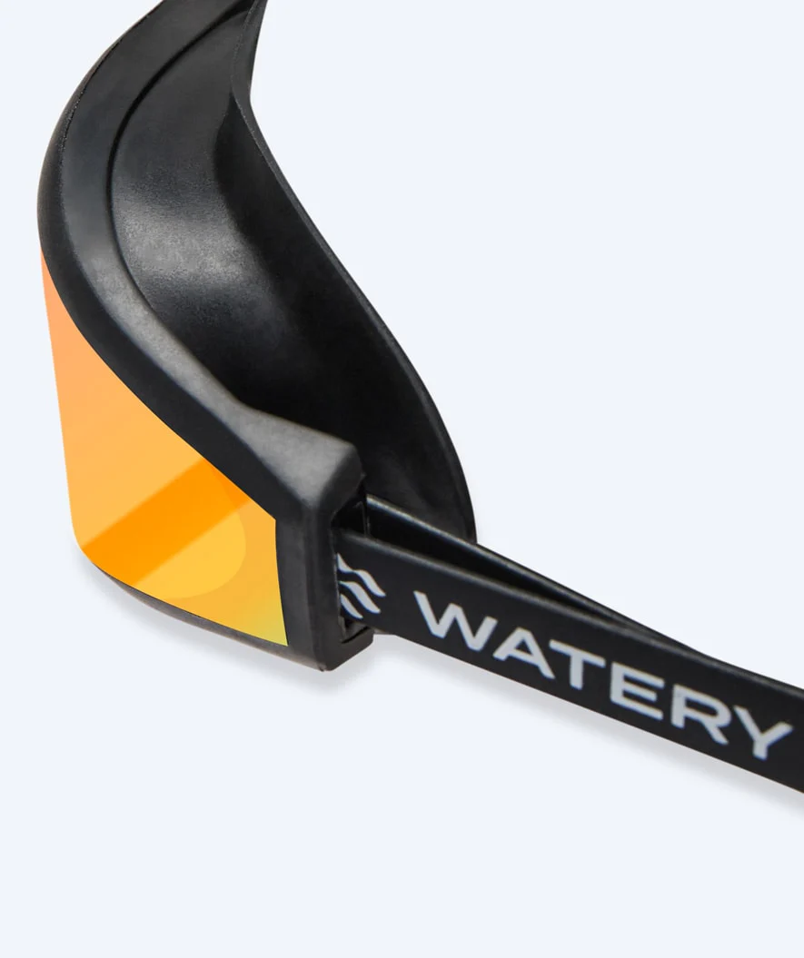 Watery Elite swimming goggles - Storm Racer Mirror - Black/gold - Image 5