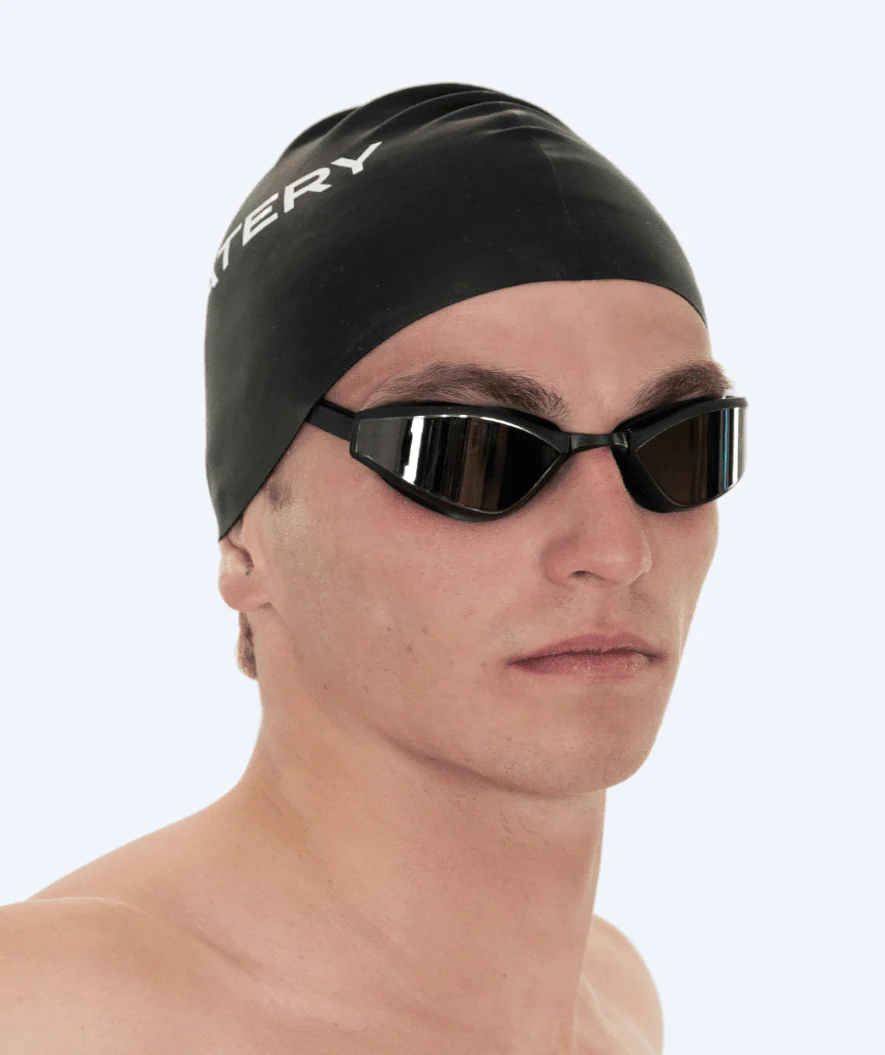 Watery Elite swimming goggles - Storm Racer Mirror - Black/silver - Image 3