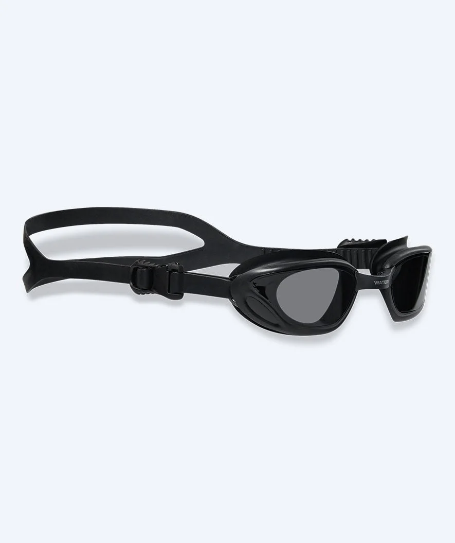 Watery training swimming goggles - Fraser - Black (Smoke lens)