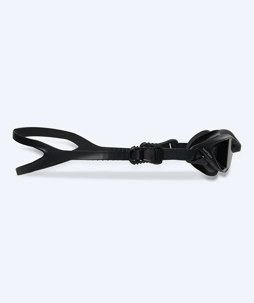 Watery training swimming goggles - Saunton - Black (Smoke lens) - Image 3