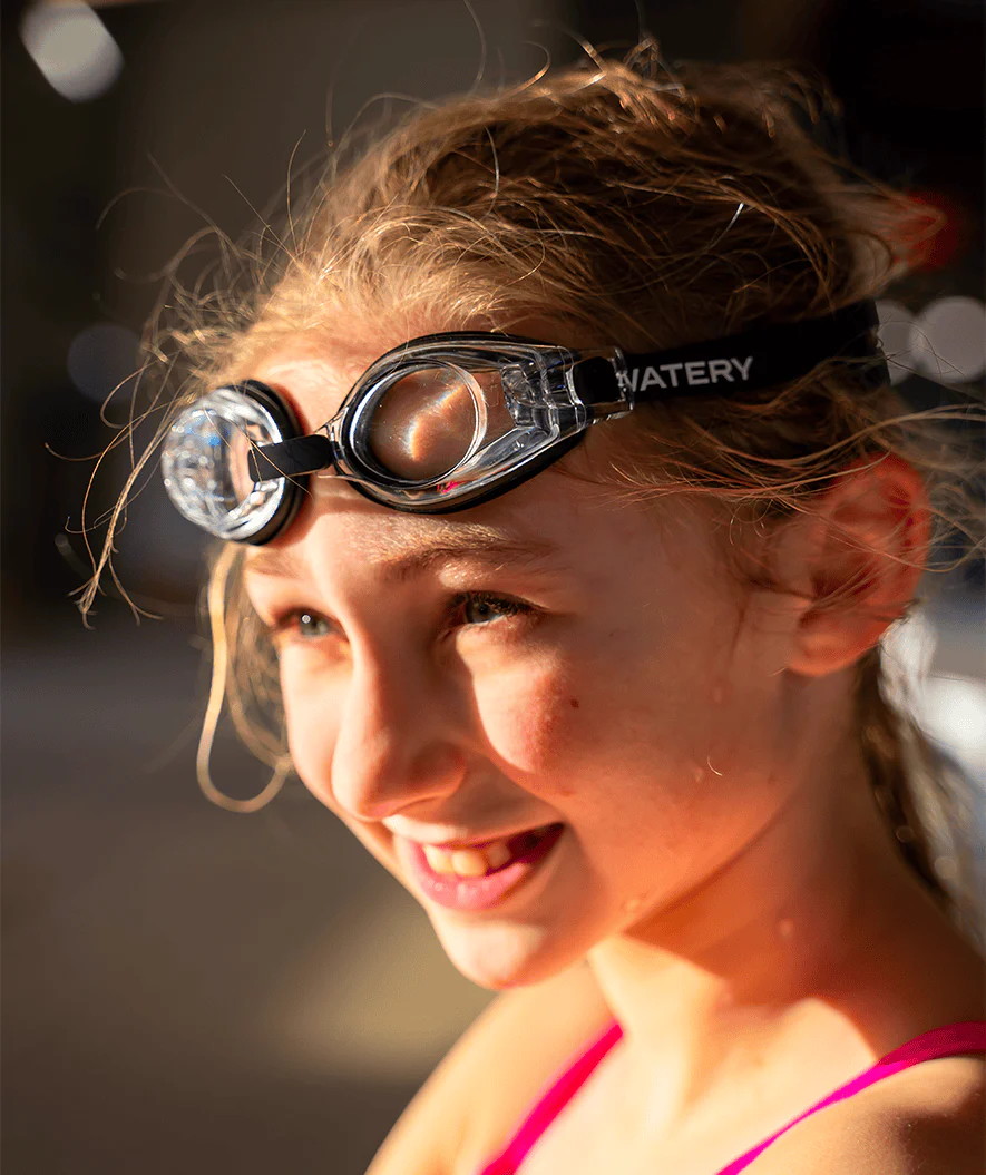 Watery farsighted swimming goggles with prescription for kids - (+2.0) – (+4.0) - Baffin - Black - Image 4