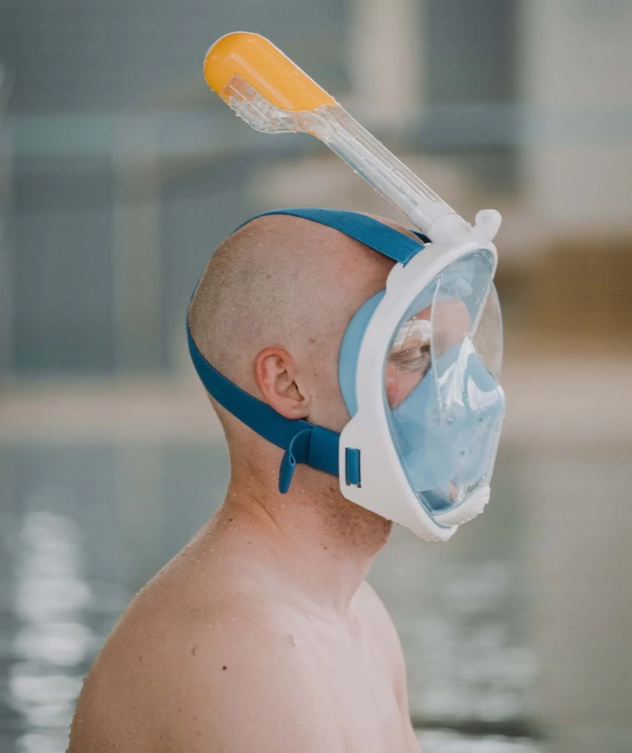 Watery full face diving mask for adults - Oxygen - Blue - Image 8