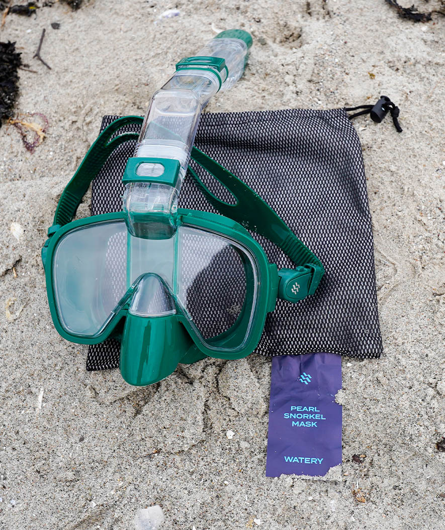 Watery full face diving mask for adults - Pearl - Dark green - Image 8