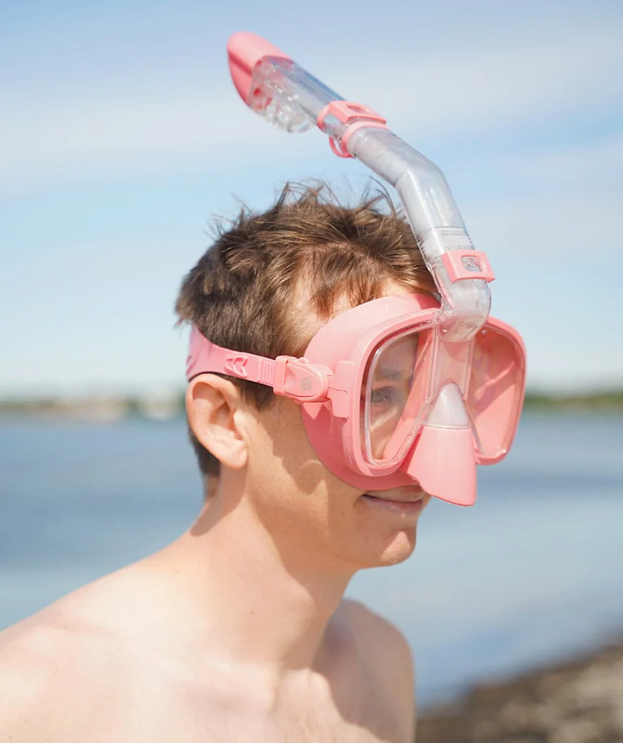 Watery full face diving mask for adults - Pearl - Pink - Image 6